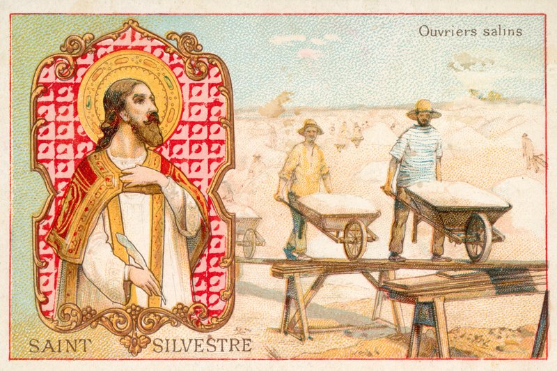 St Sylvester (chromolitho) od French School