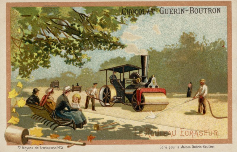 Parní válec (chromolitho) od French School