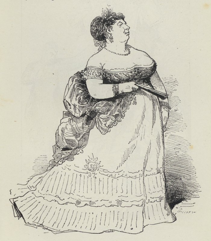 Stout Lady (rytina) od French School