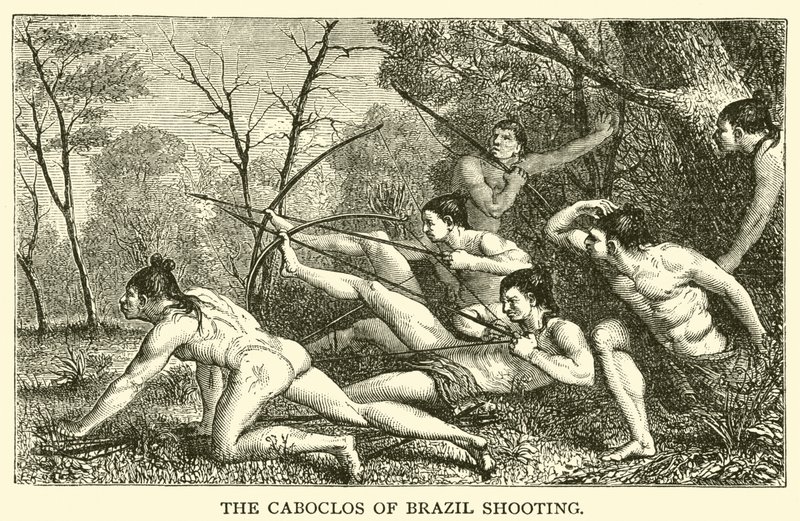 Caboclos of Brazil Střelba (rytina) od French School