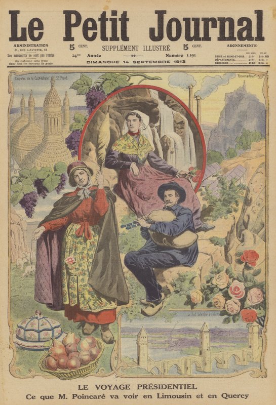 Cesta francouzského prezidenta (barva litho) od French School