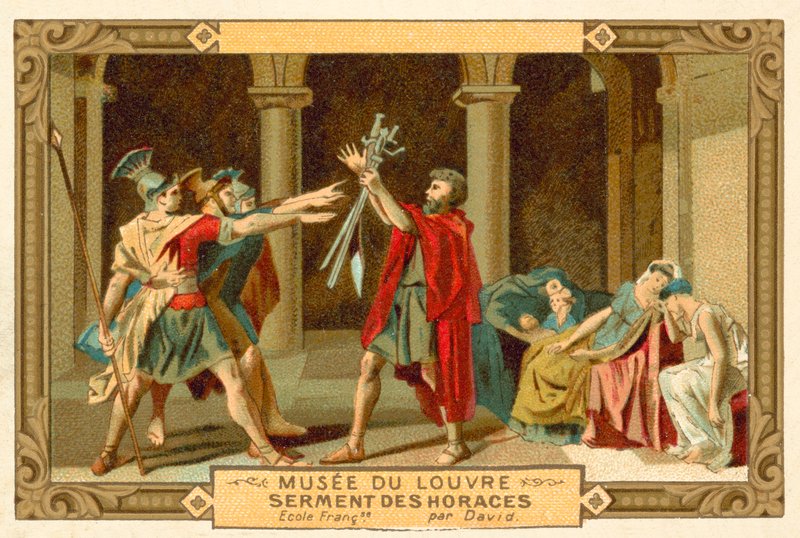 Přísaha Horatii (chromolitho) od French School