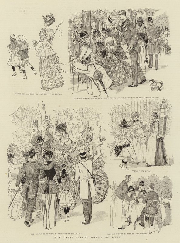 Pařížská sezóna (litho) od French School