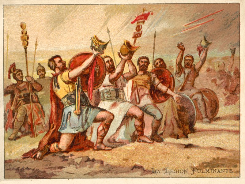 The Thundering Legion (chromolitho) od French School