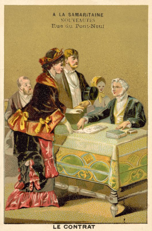 smlouva (chromolitho) od French School