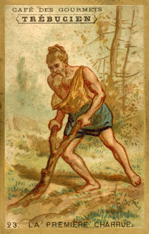 První pluh (chromolitho) od French School