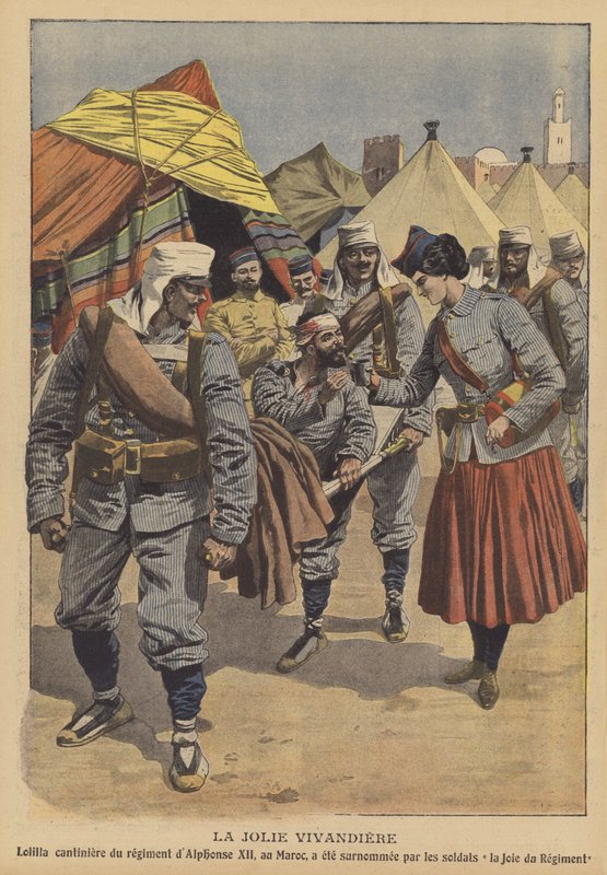 Krásná vivandiera (barva litho) od French School