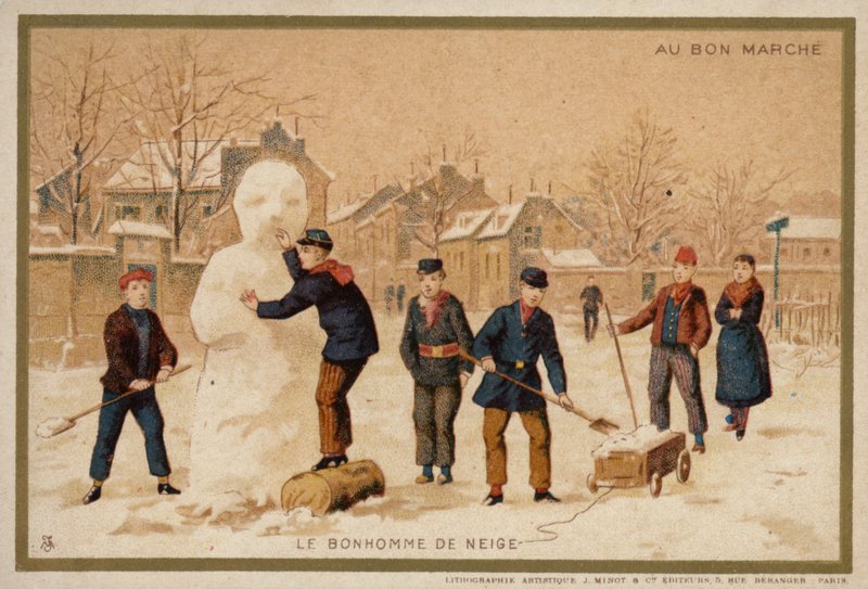 sněhulák (chromolitho) od French School