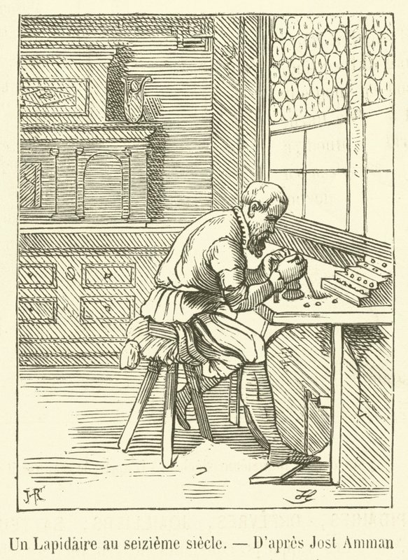 Lapidárium v ​​šestnáctém století (rytina) od French School