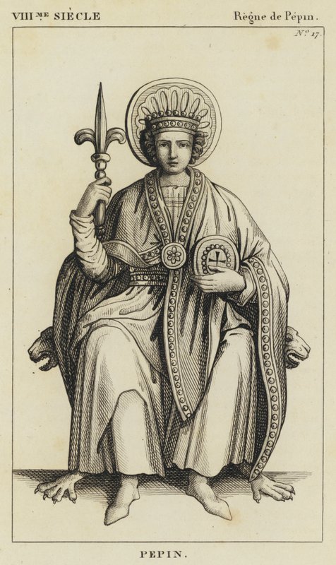 VIII Siecle, Regne de Pepin, Pepin (rytina) od French School