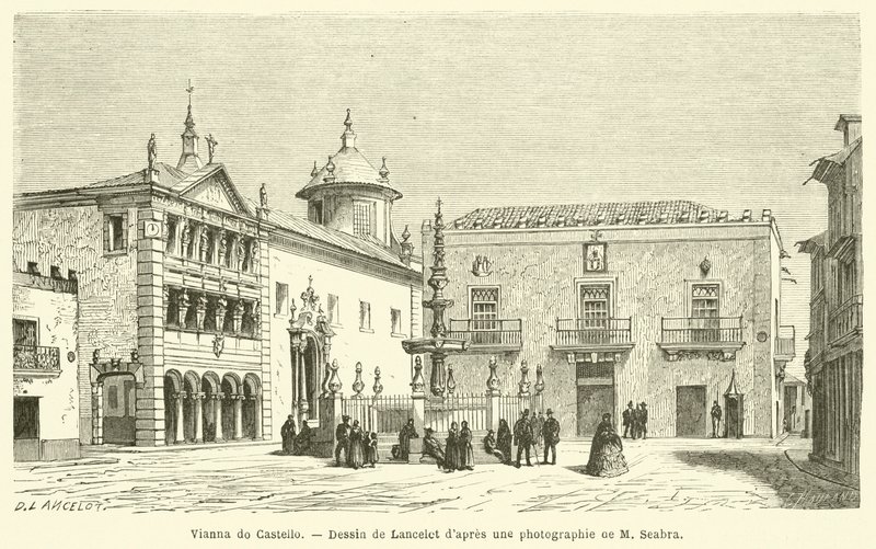 Vianna do Castello (rytina) od French School