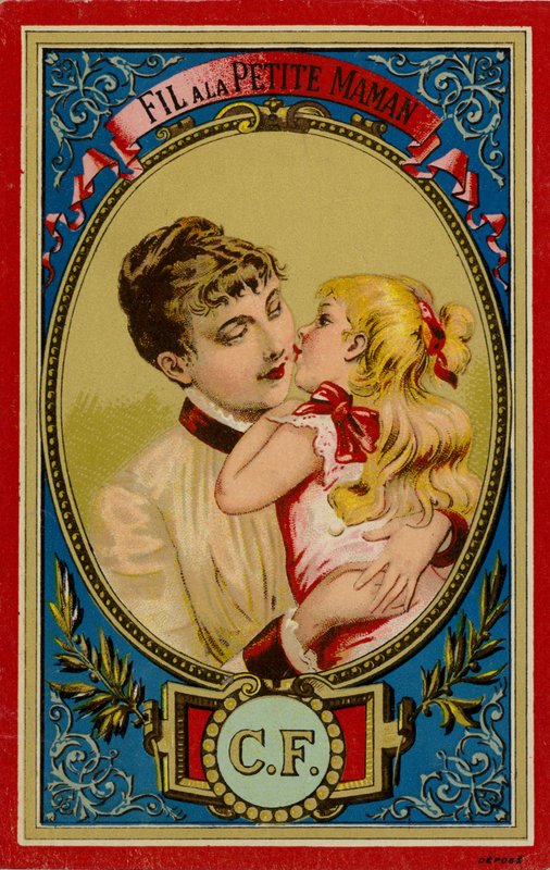 Žena mazlení dítěte od French School