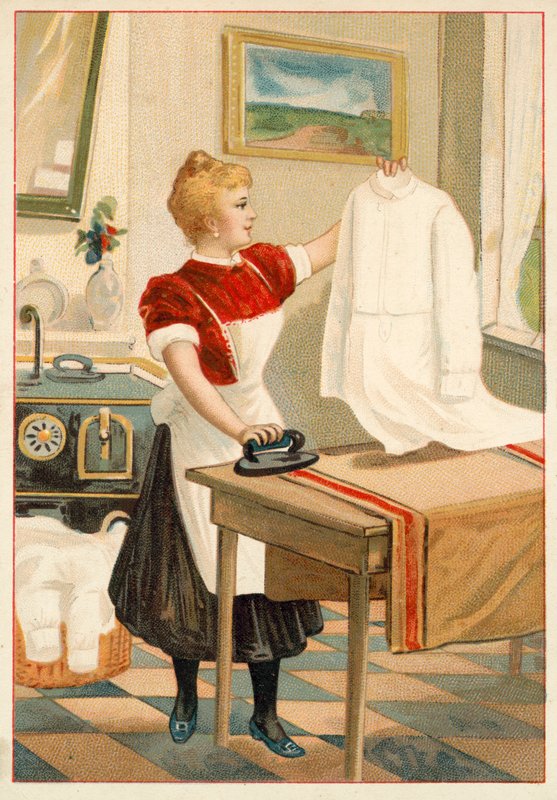 Žehlení pro ženy (chromolitho) od French School