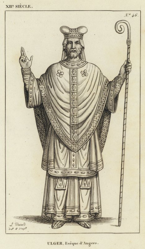 XII Century, Ulger, biskup z Angers (rytina) od French School
