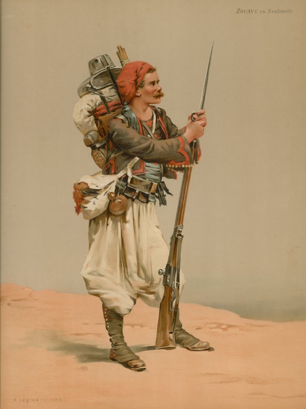 Zouave jako Sentinel od French School