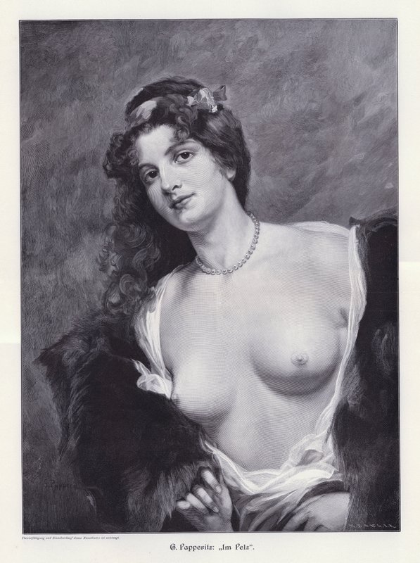 In Fur (rytina) od Friedrich Georg Papperitz