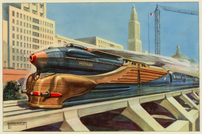 The Railroads of Tomorrow (barevné lito) od G.P. Micklewright
