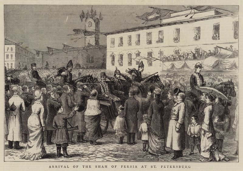 Příjezd perského šáha do Petrohradu od George Goodwin Kilburne