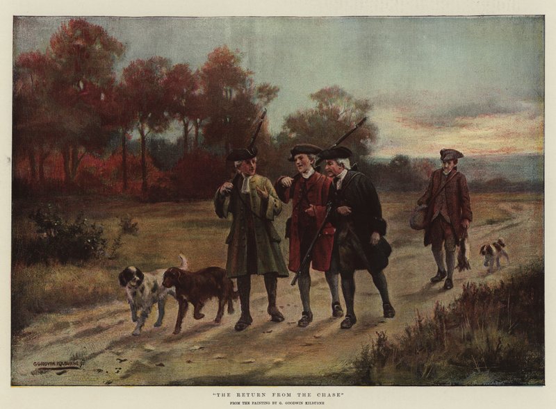 Návrat z honičky od George Goodwin Kilburne
