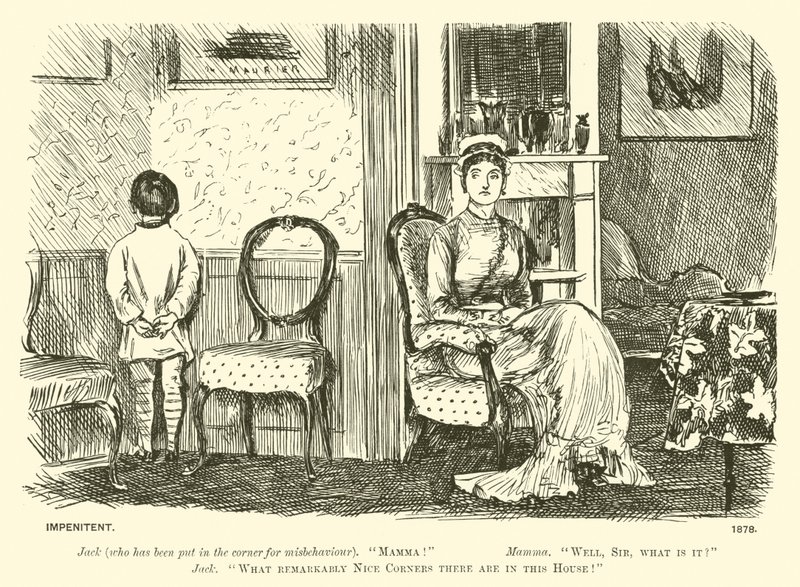 Netrpělivý (rytina) od George (after) Du Maurier