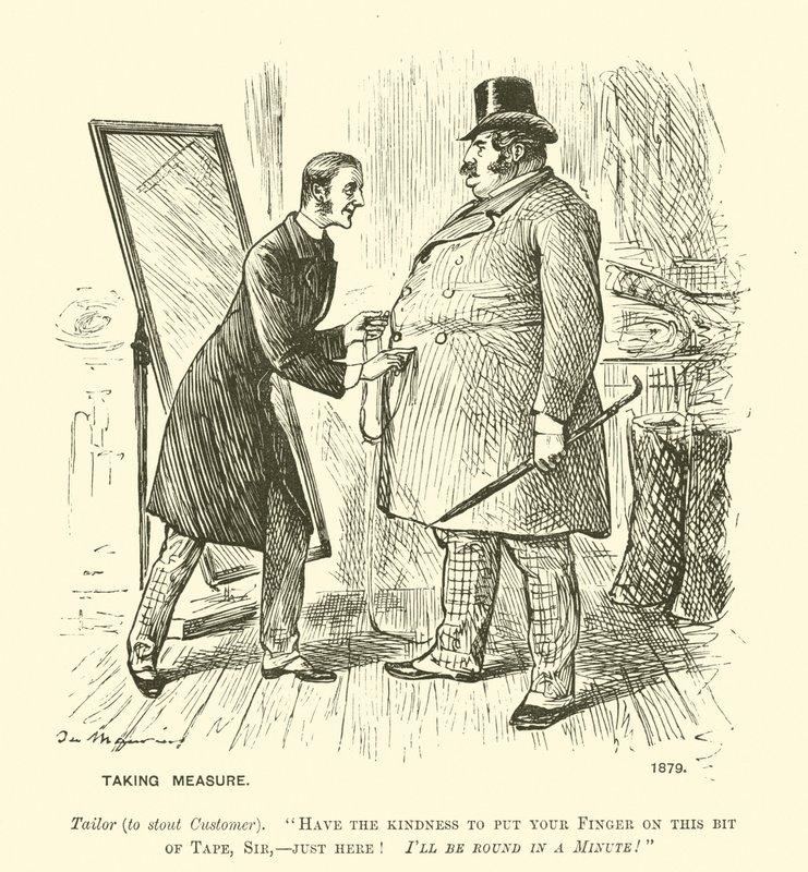 Měření (rytí) od George (after) Du Maurier