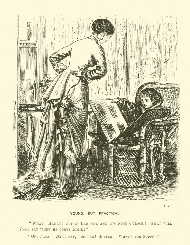 Mladý, ale praktický (rytina) od George (after) Du Maurier