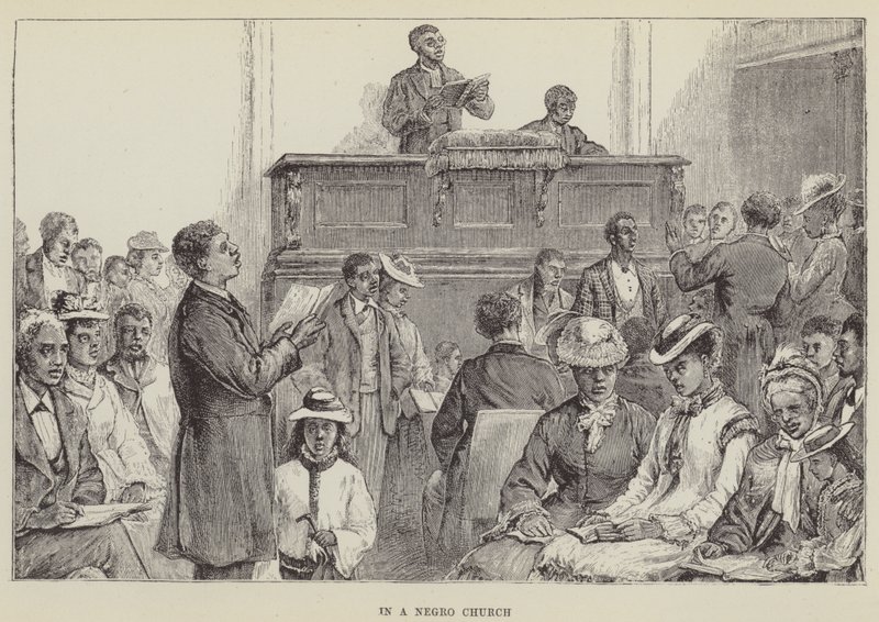 V černém kostele (rytina) od George Augustus Sala