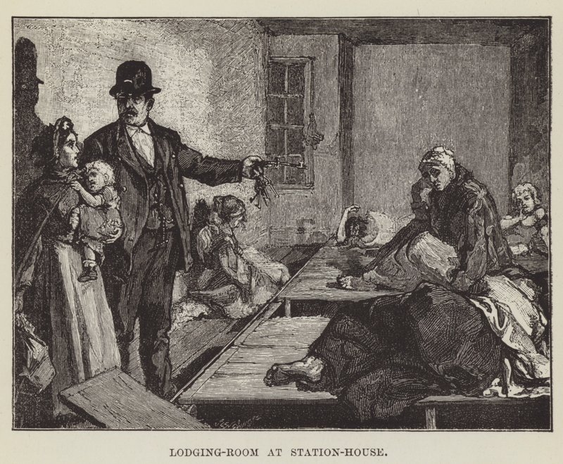 Lodging-Room at Station-House od George Augustus Sala