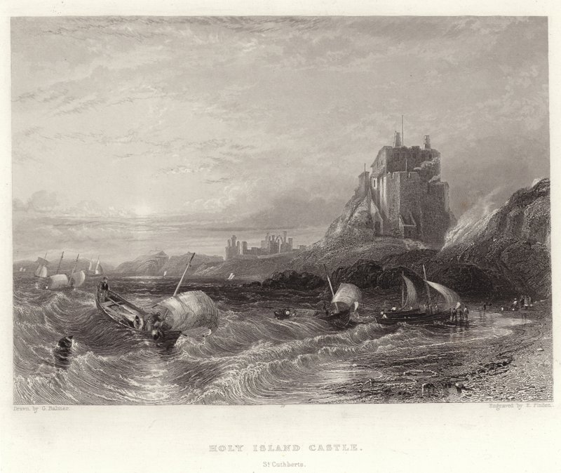 Hrad Holy Island, St Cuthberts od George Balmer