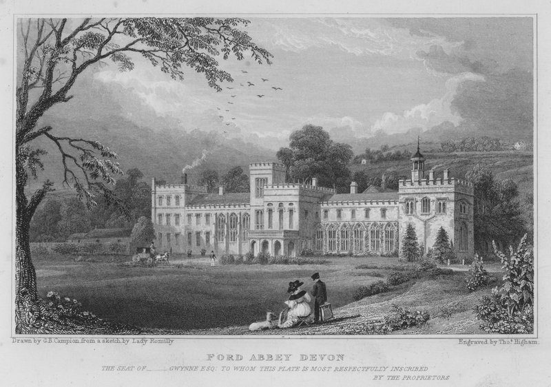 Ford Abbey, Devon (rytina) od George Bryant Campion