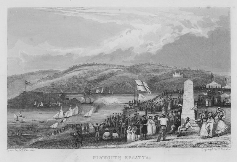 Plymouth Regatta (rytina) od George Bryant Campion