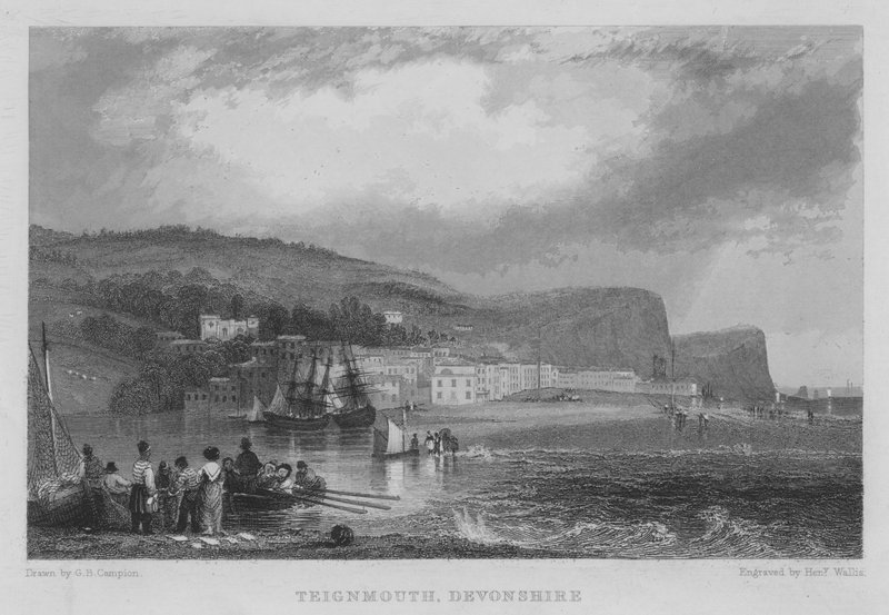 Teignmouth, Devonshire (rytina) od George Bryant Campion
