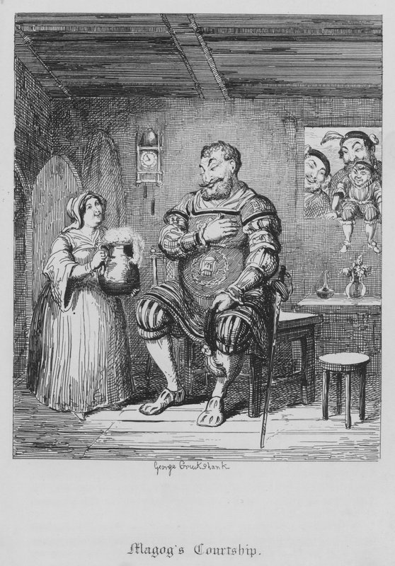 Magogovy námluvy (rytina) od George Cruikshank