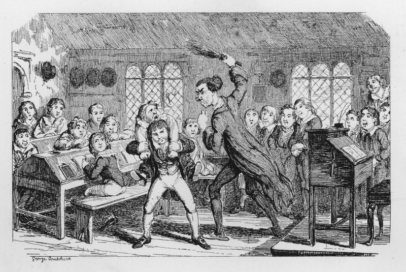 Školní bičování od George Cruikshank