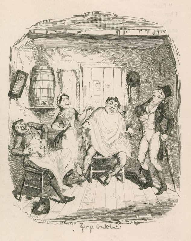 Holičství od George Cruikshank