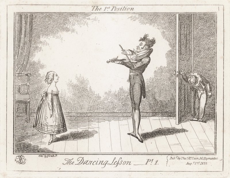 Taneční lekce: první pozice od George Cruikshank