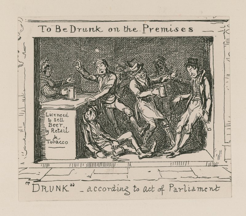 Být opilý v areálu od George Cruikshank