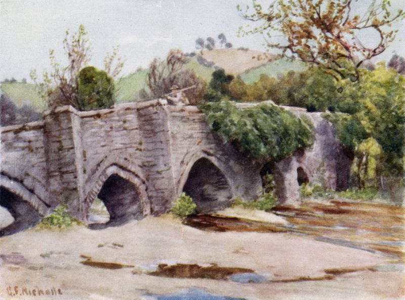 Starý most v Lostwithiel od George Franck Nicholls
