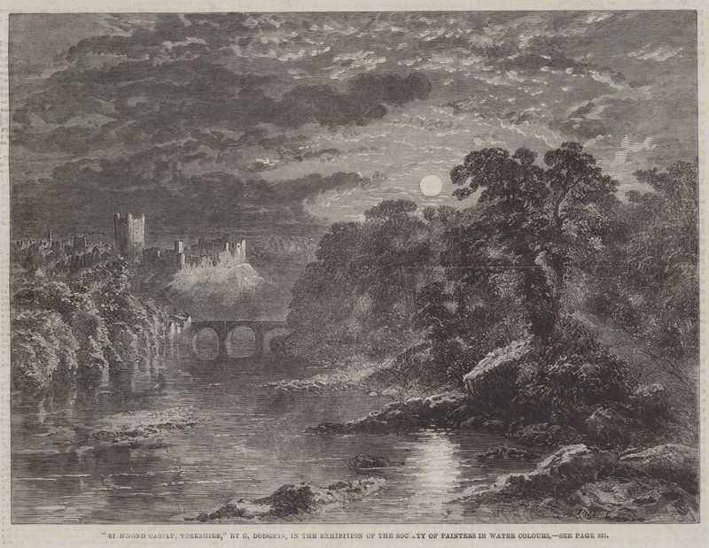 Hrad Richmond, Yorkshire od George Haydock Dodgson