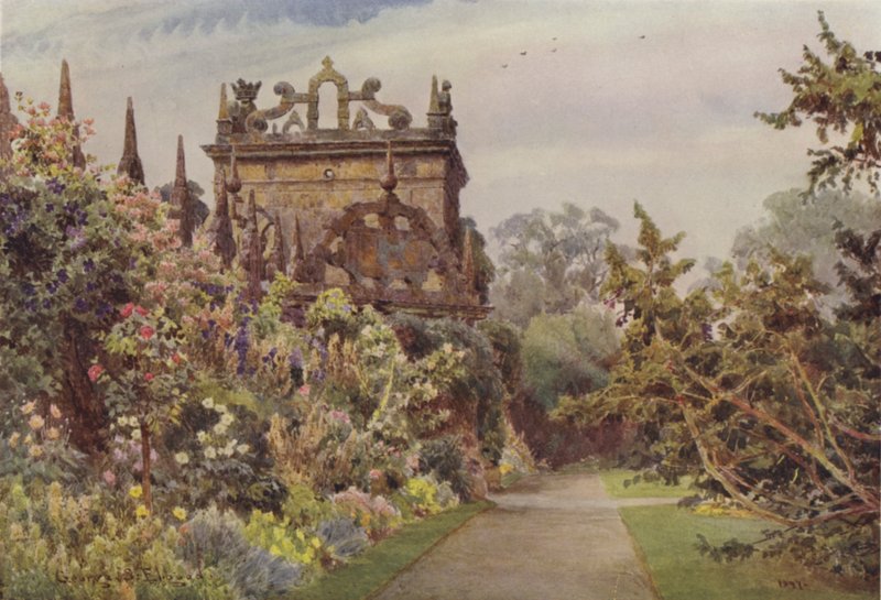 Nádvoří, Hardwicku od George Samuel Elgood
