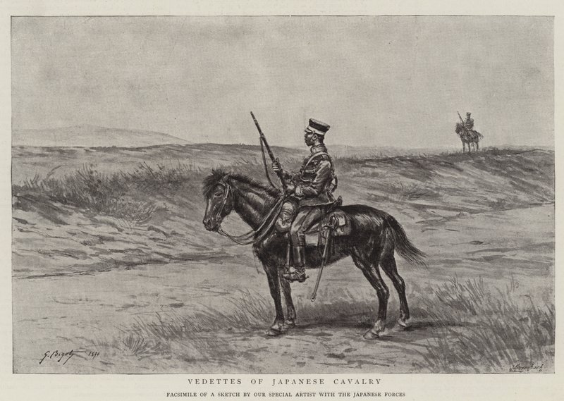 Vedettes japonské kavalérie od Georges Ferdinand Bigot