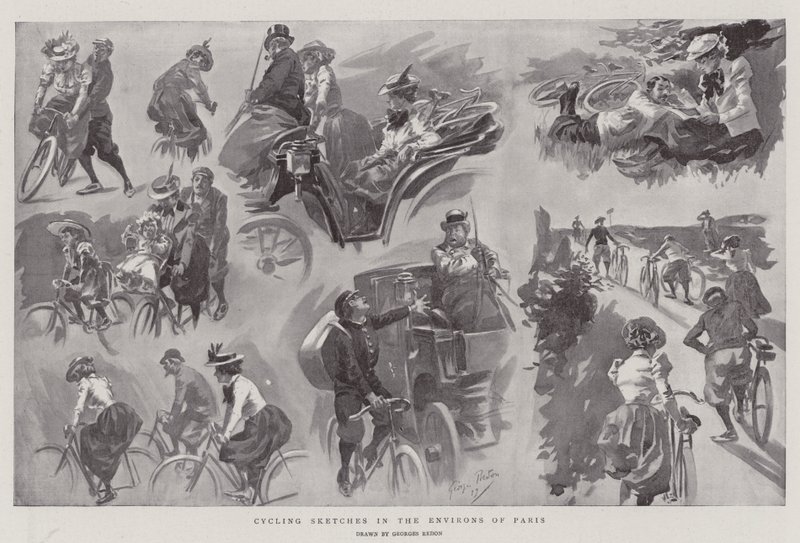 Cyklistické skici v okolí Paříže od Georges Redon