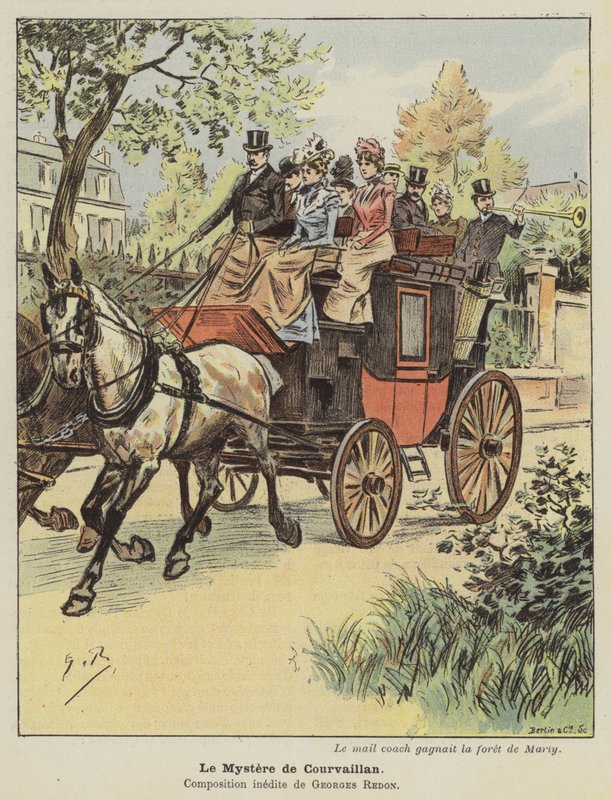 Záhada Courvaillanu (barevné lito) od Georges Redon