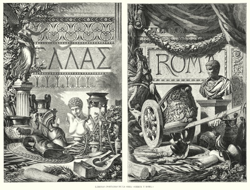 Starověké Řecko a Řím (litho) od German School