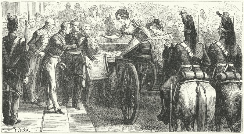 Příjezd královny Caroline do Londýna od German School
