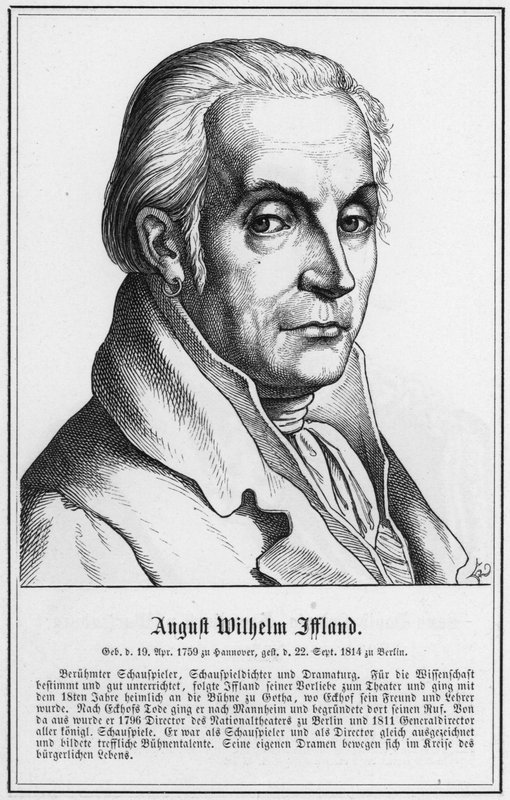 August Wilhelm Iffland (rytina) od German School