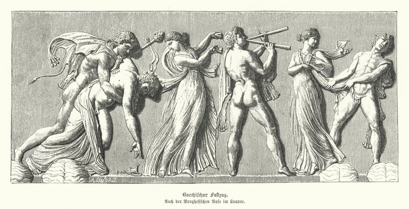 Bacchanalia (rytina) od German School