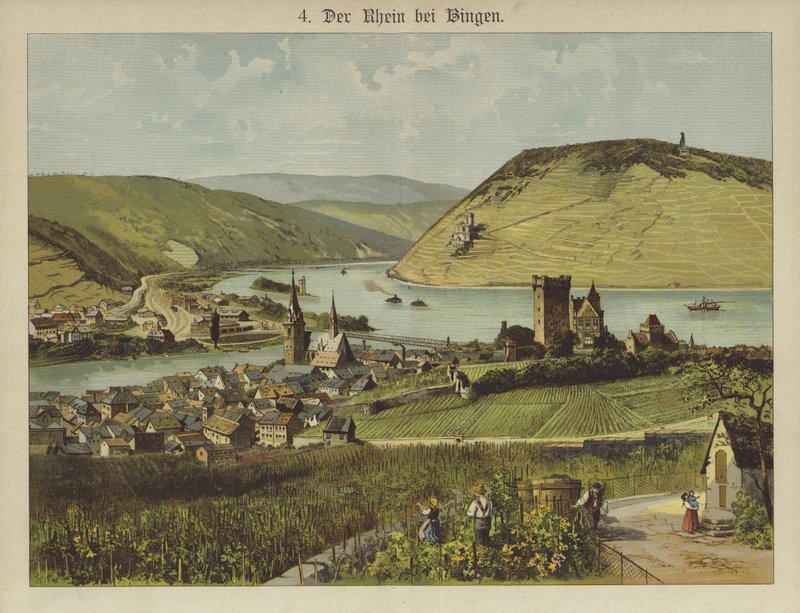 Bingen Am Rhein (barevné lito) od German School