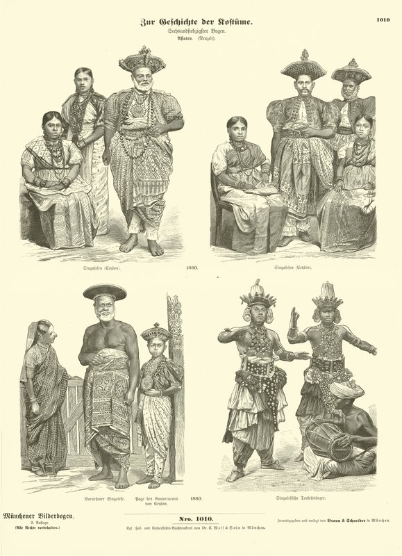 Cejlonské kostýmy, 1880 od German School