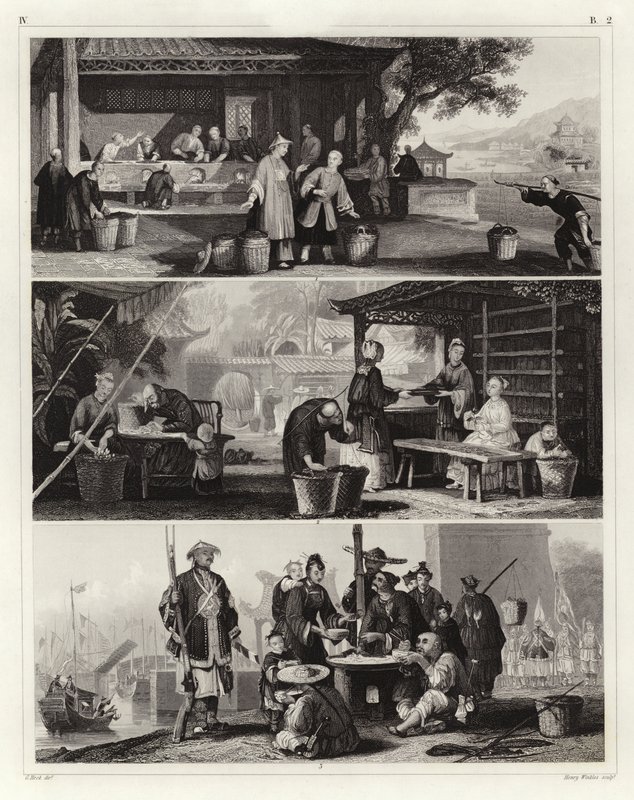 čínské scény (rytina) od German School